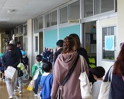 1年生の教室を見学