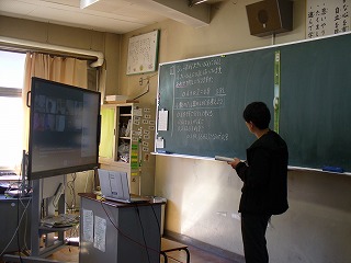 1組のオンライン授業