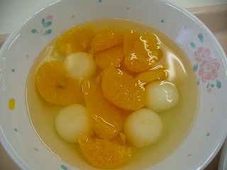 みかん白玉