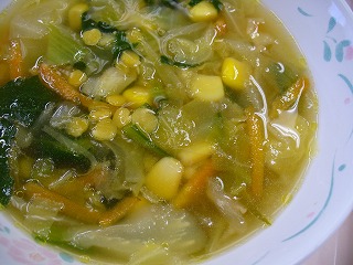 野菜とレンズ豆のスープ