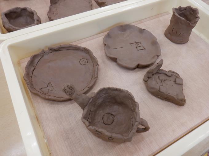 児童の陶芸作品