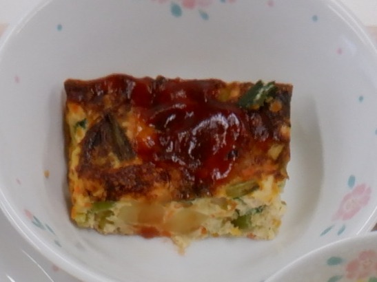 旬の小松菜を使ったｵﾑﾚﾂ