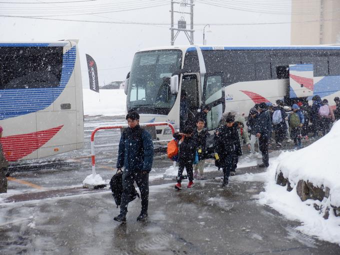 到着（辺り一面銀世界！）