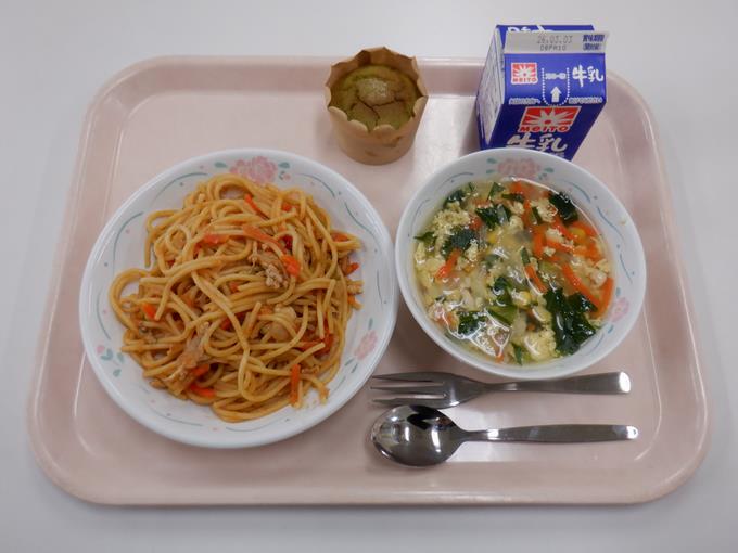 今日はスパゲッティ♪