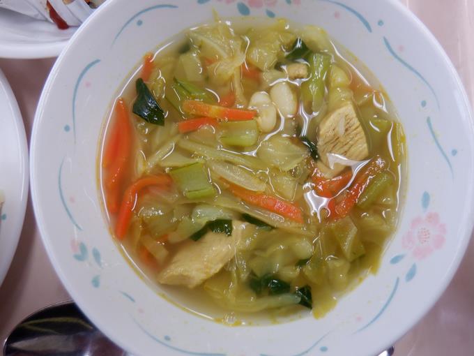 白いんげん豆のｶﾚｰｽｰﾌﾟ