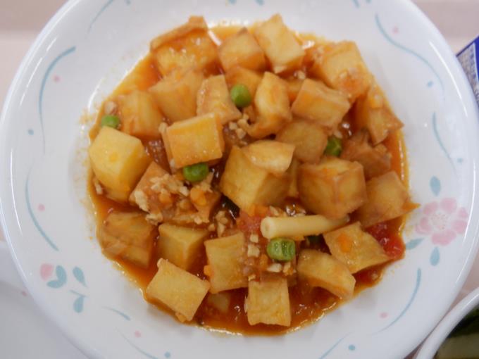 ﾌﾗｲﾄﾞﾎﾟﾃﾄと大豆のﾐｰﾄに