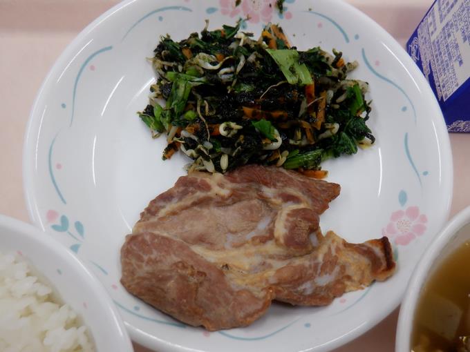 磯香和え＆豚肉の生姜焼き