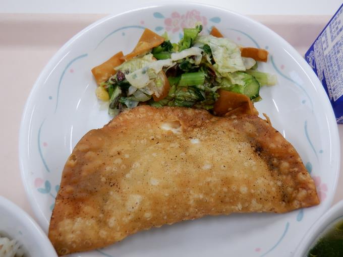 ｻﾗﾀﾞ＆ｼﾞｬﾝﾎﾞ揚げｷﾞｮｳｻﾞ
