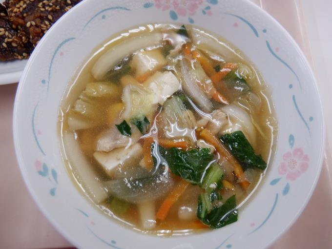 とうふと白菜のスープ
