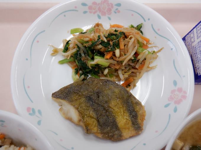 おかか和え＆ホッケ