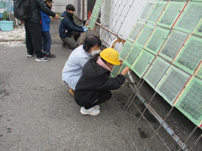 できたのりを乾かします