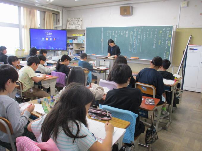 国語では心情曲線を作っていました