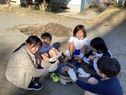 3年七輪焼き体験