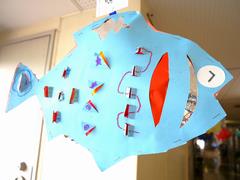 廊下の作品たち