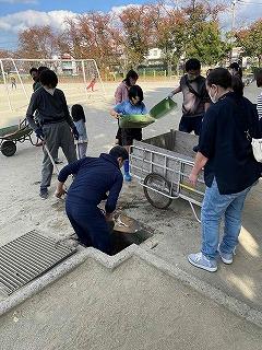 三山FC　排水溝掃除