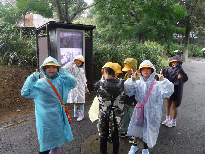 雨の中での元気に活動しました