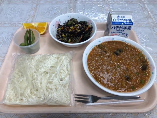 7月12日の給食(船橋産の枝豆を味わおう)