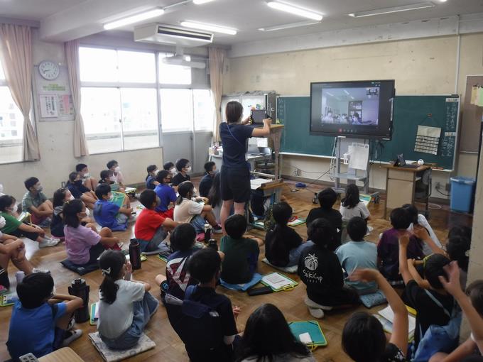 勝浦小学校とのオンライン学習会