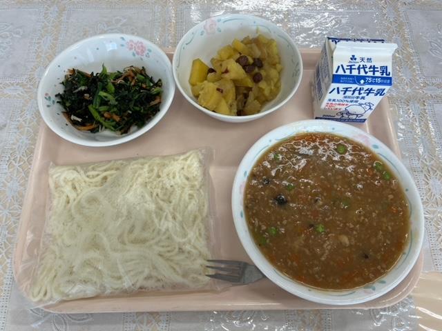 1月25日の給食(小松菜提供日)