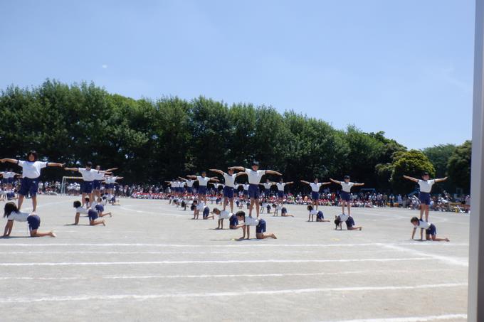 6年生 組体操 ビシッと決まっています