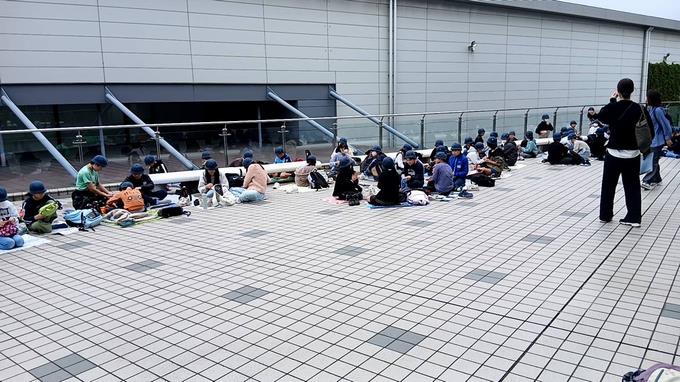 テラスでの昼食