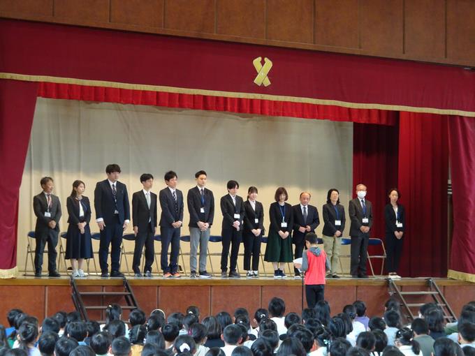 着任式 児童代表より歓迎の言葉