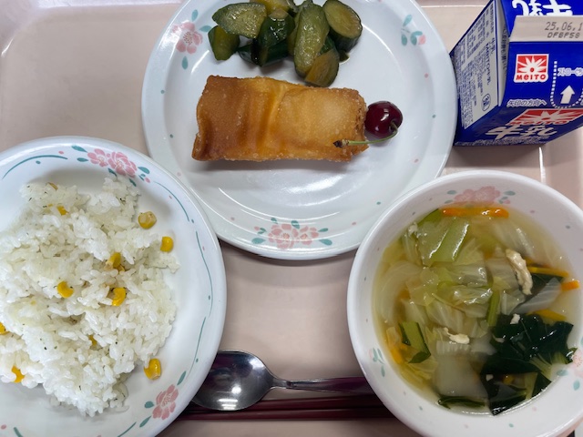 12日に給食