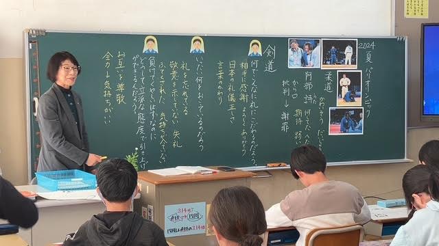 校長による道徳授業