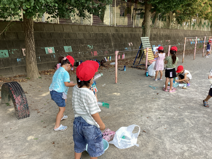 しゃぼん玉遊び