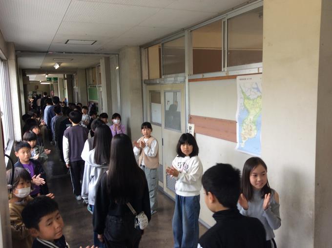 在校生のお見送り