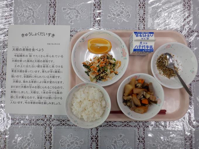 今日の給食