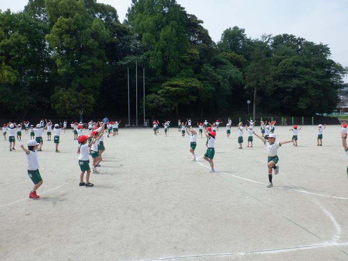 1,2年生運動会練習