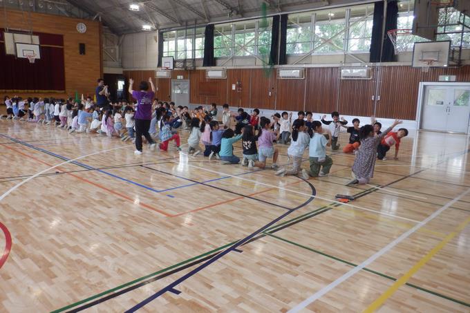 １年生を迎える会練習（２年生）