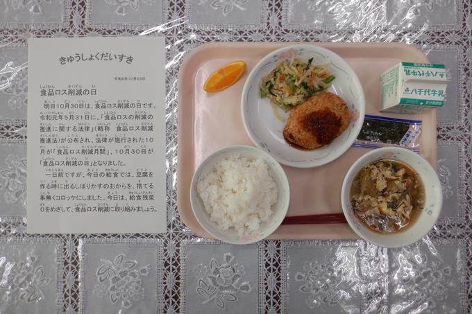 今日の給食