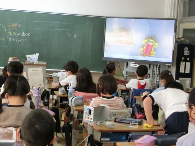 豆電球をつける実験