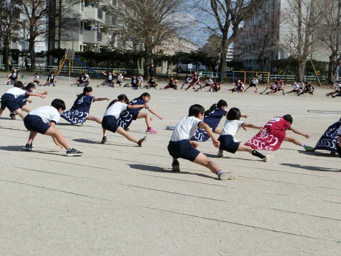 ６年生と５年生一緒に