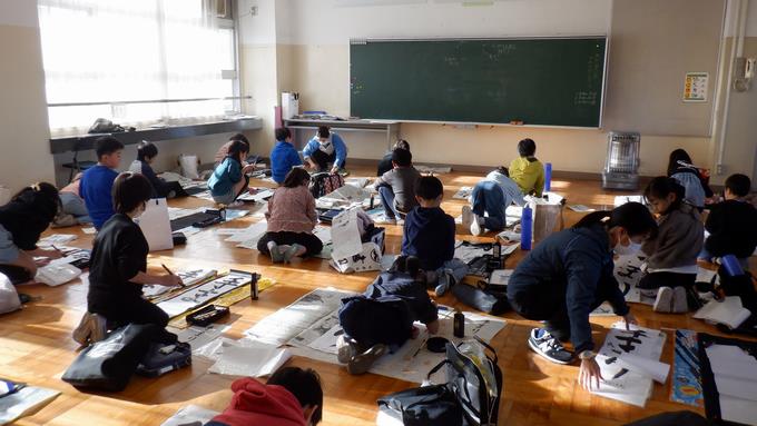 3年 書初め席書会