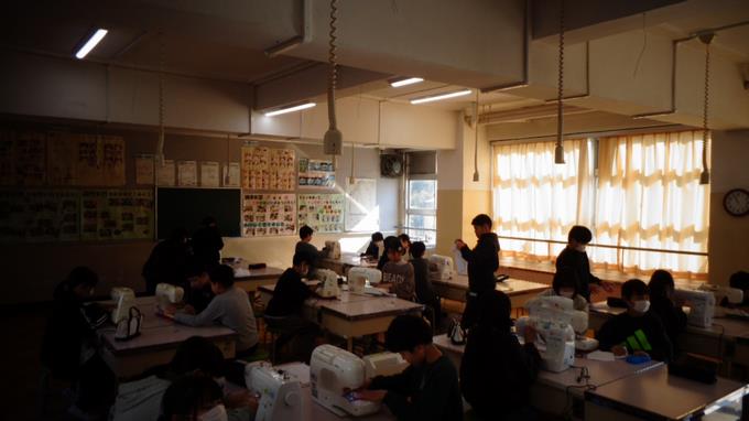 ６年生ぞうきん作り