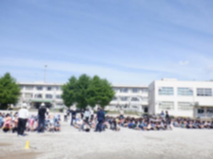 一番早いクラスは避難開始から2分以内に校庭に着きました