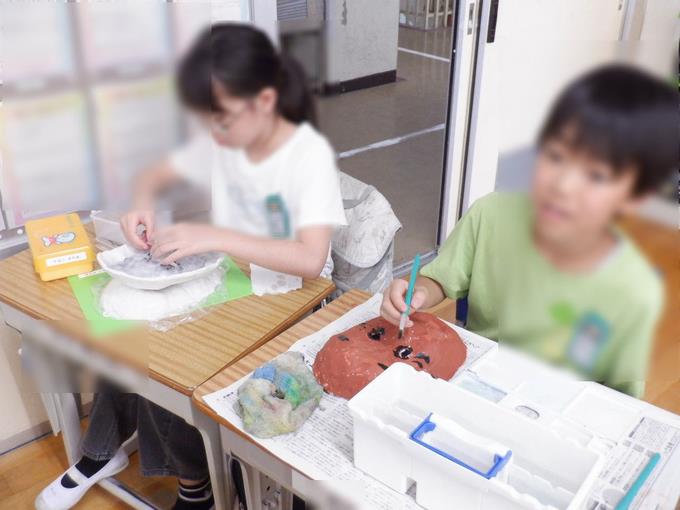4年生　お面作り