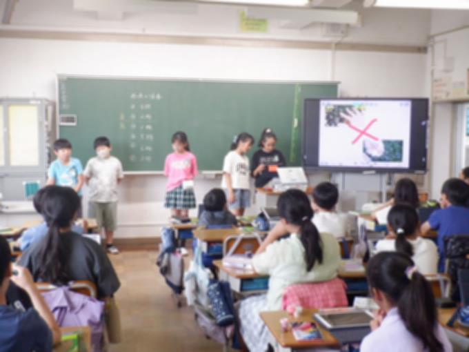 5年生　理科の調べ学習発表