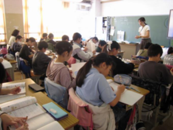朝学習の様子　5年生