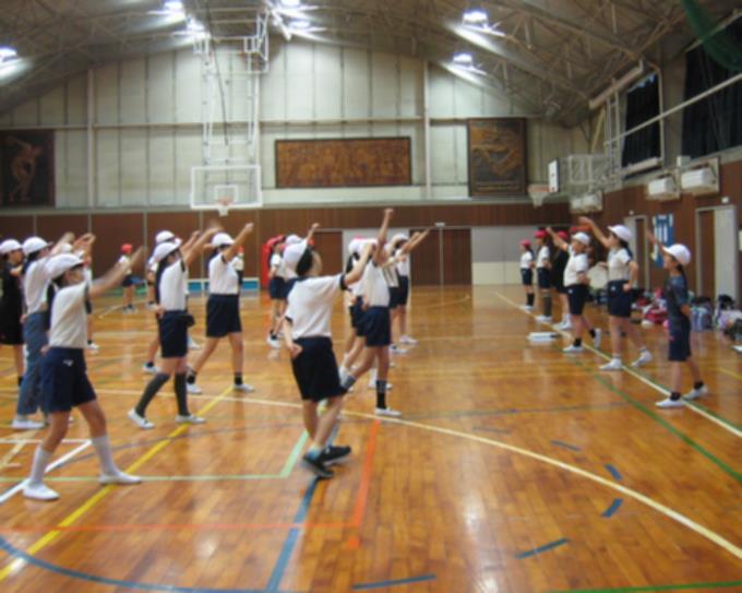 運動会　応援団の練習