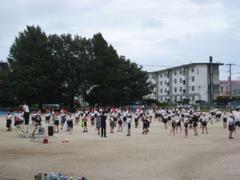 6年生 高二ソーランの立ち位置練習