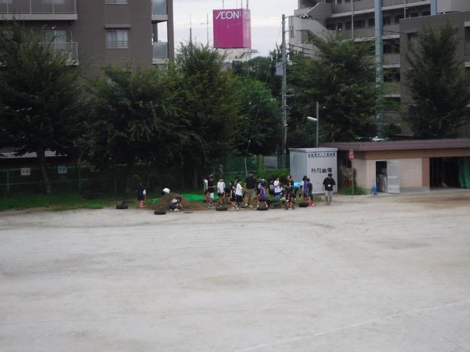 砂場の整頓