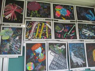 夢アート展の作品・時空を超えて(6年②)