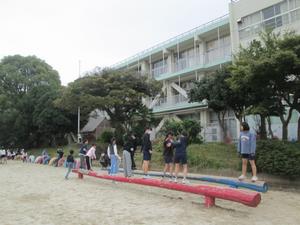 のびのび休みの校庭①