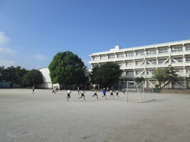 朝練習の様子①