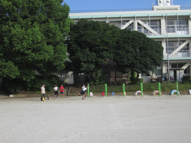 朝練習の様子②