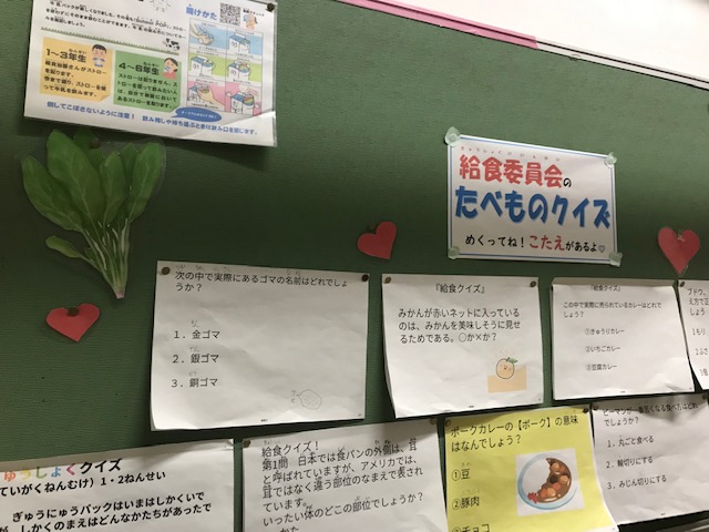 給食の掲示①